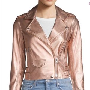 IRO ROSE GOLD LEATHER JACKET